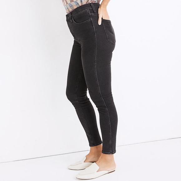 NWT Madewell 10" High Rise Skinny Jeans in Starkey Wash Faded Black Size 27 - Picture 3 of 16